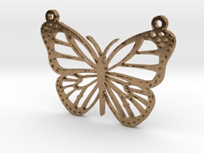 Butterfly 2 Necklace (1) in Natural Brass