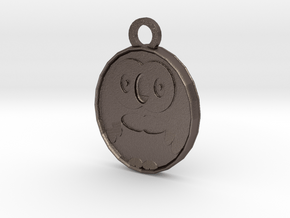Rowlet Pendant in Polished Bronzed Silver Steel