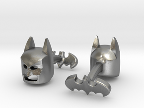 Batman Cufflinks in Natural Silver