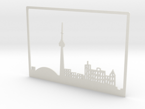 Toronto Skyline - 6 X 8.625 (M) in White Natural Versatile Plastic