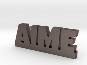 AIME Lucky in Polished Bronzed Silver Steel