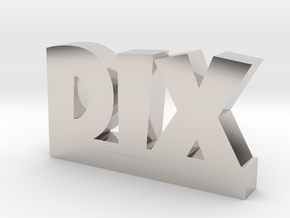 DIX Lucky in Rhodium Plated Brass
