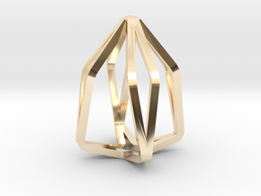 House Line Pendant in 14K Yellow Gold