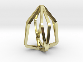 House Line Pendant in 18k Gold Plated Brass