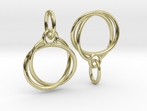 Mobius earrings jR in 18k Gold Plated Brass