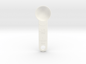 Transformer | 4-in-1 Measuring Spoon in White Processed Versatile Plastic