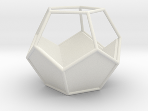 Geometric Terrarium in White Natural Versatile Plastic