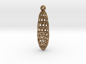 Spiral Earring in Natural Brass