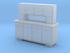 TT Cupboard 4 Doors - 1:120 in Smooth Fine Detail Plastic