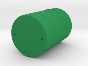 Metal Drum Barrel in Green Processed Versatile Plastic: 1:48 - O