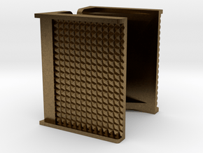 1" scale Boiler Step, Square Pattern in Natural Bronze