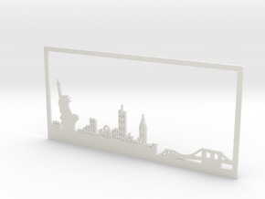 New York Skyline - 2.75 X 5.75 (S) in White Natural Versatile Plastic