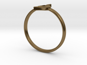 Neda Symbol Ring - US Size 4 in Polished Bronze