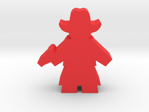 Game Piece, Cowgirl, Dress Standing Pistol in Red Processed Versatile Plastic