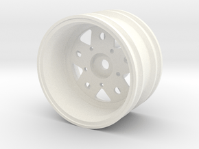 Rim004-09 Fuchs Style 9mm Offset, MSize Wheel in White Processed Versatile Plastic