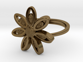 Spring Blossom -Ring in Polished Bronze