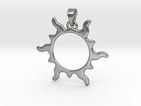 Sun Flare Pendant in Natural Silver (Interlocking Parts)