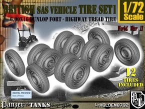 1-72 HW 600x16 Tire Set1 in Smoothest Fine Detail Plastic