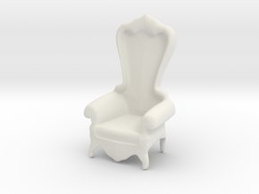 Printle Thing Baroque Chair 1/24 in White Natural Versatile Plastic