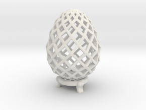 Pane Easter Egg in White Natural Versatile Plastic