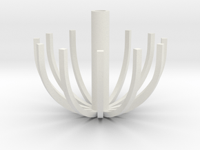 Bussard Fan Assembly - 1:350 Direct Replacement in White Natural Versatile Plastic