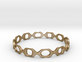 Bracelet D 2 Medium in Polished Gold Steel