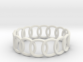 Interloop Band (Olympic Ring) in White Natural Versatile Plastic