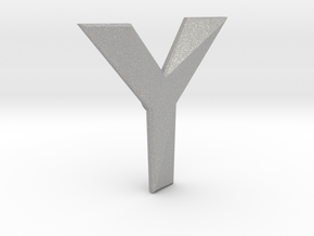 Distorted letter Y in Aluminum