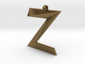 Distorted letter Z in Natural Bronze
