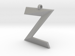 Distorted letter Z in Aluminum