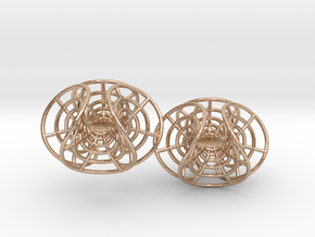 Enneper mesh earrings in 14k Rose Gold Plated Brass