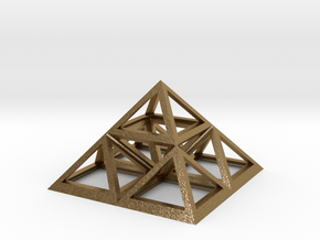 Triforce Giza Pyramid 2" in Polished Gold Steel