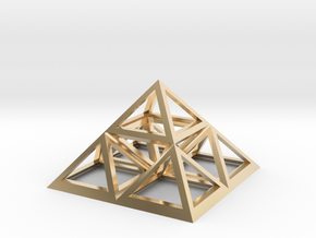 Triforce Giza Pyramid 2" in 14k Gold Plated Brass