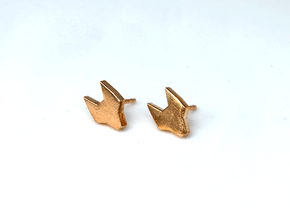 FOX Stud Earrings in Natural Bronze