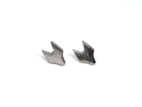 FOX Stud Earrings in Natural Silver