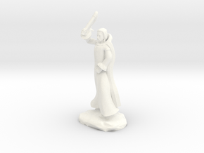 Fzoul, Human Wizard In Robes With Flail in White Processed Versatile Plastic