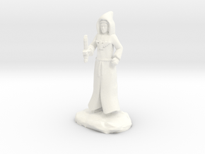 Dracandros, a human dragon cultist with Dagger in White Processed Versatile Plastic