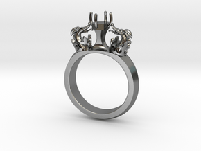 Ring Venetian Dragons in Polished Silver