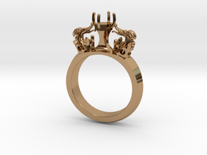Ring Venetian Dragons in Polished Brass