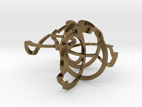 Loopy Six Metal in Polished Bronze (Interlocking Parts)