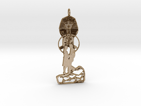 Egyptian Love Pendant in Polished Gold Steel