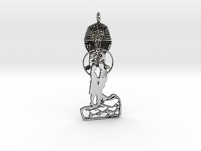 Egyptian Love Pendant in Polished Silver