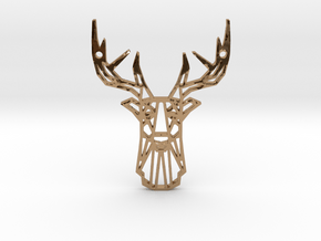 Deer Pendant in Polished Brass