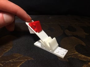 Catapult for Lego bricks in White Natural Versatile Plastic