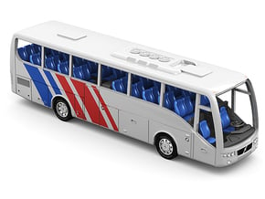 Volvo 9700 bus in Z scale 1:220 in Smoothest Fine Detail Plastic