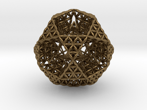FOL IcosiDodecahedron w/ Stellated Dodecahedron 2" in Natural Bronze