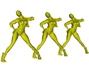 1/35 scale nose-art striptease dancer figure B x 3 in Tan Fine Detail Plastic