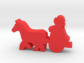Game Piece, Roman Chariot in Red Processed Versatile Plastic