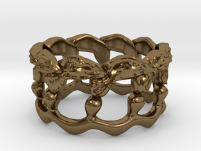 Kelp Ring - Nature Jewelry in Polished Bronze: 5 / 49