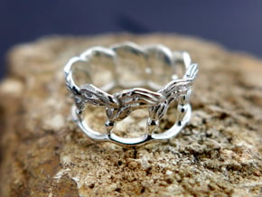 Kelp Ring - Nature Jewelry in Polished Silver: 5 / 49